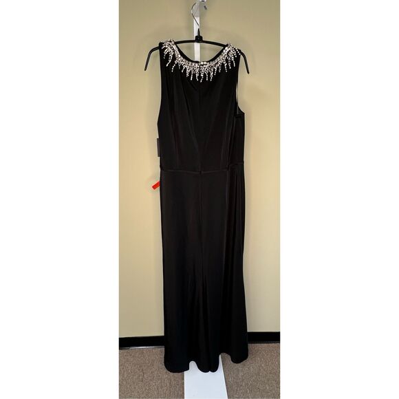 Mac Duggal NWT Sleeveless Rhinestone Collar Column Gown in Black Size 12 - Picture 5 of 8